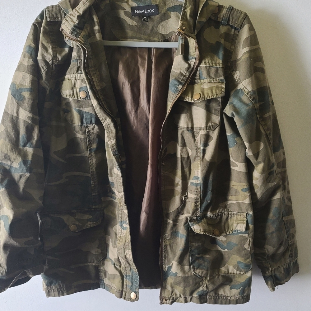New Look Hodded Camo Jacket